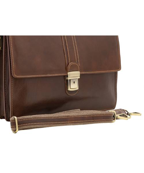 Leather Briefcase "Atene"