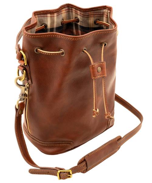 leather bucket bag