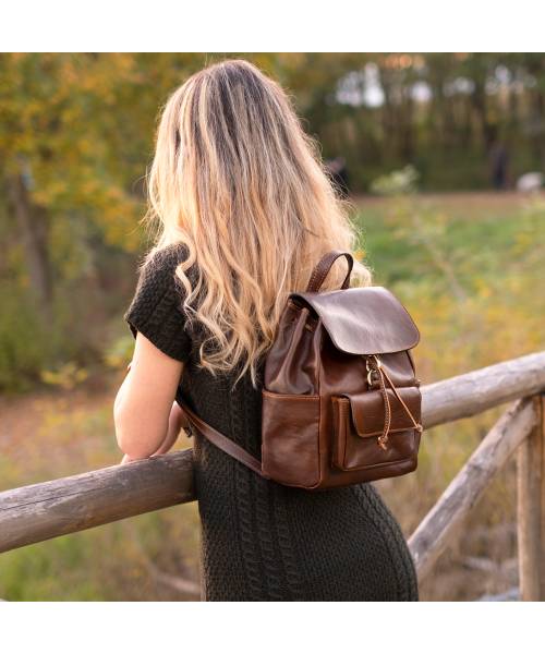 leder rucksack damen