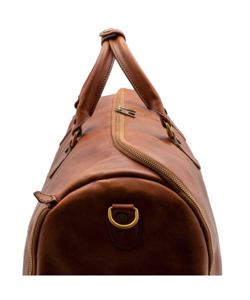 cowhide weekender bag