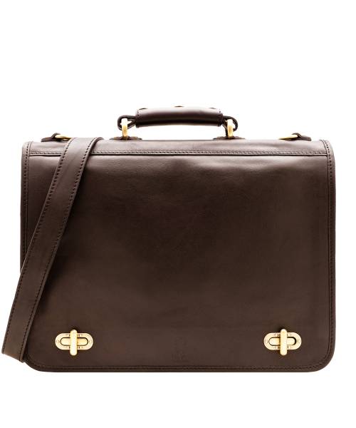 leather attache briefcase