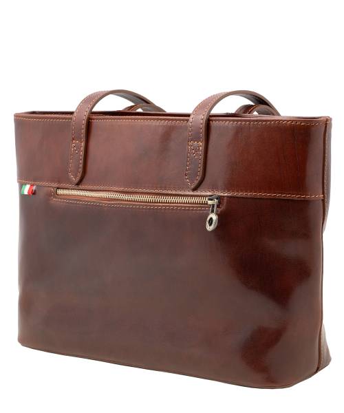 bolso de piel marron