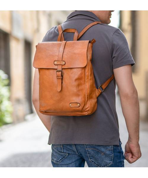 mens leather backpack