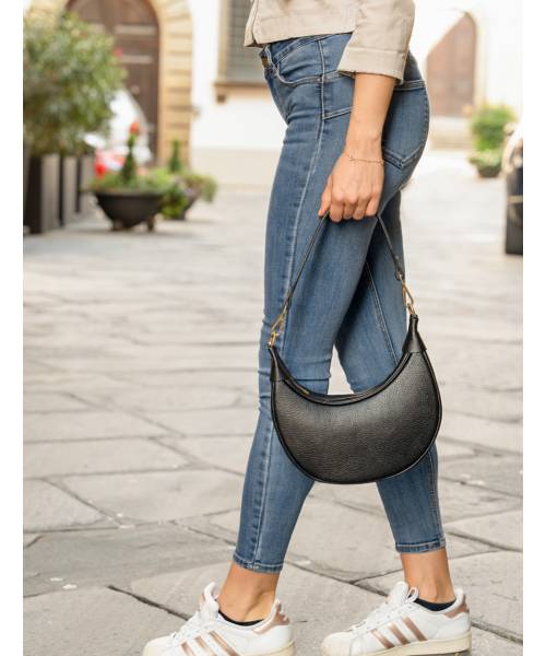 leather crescent bag