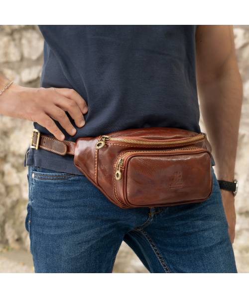 genuine leather waist bag