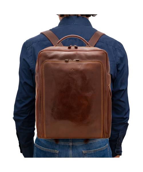 mens leather backpack