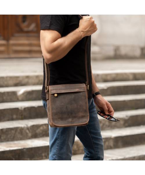 shoulder leather bag for men