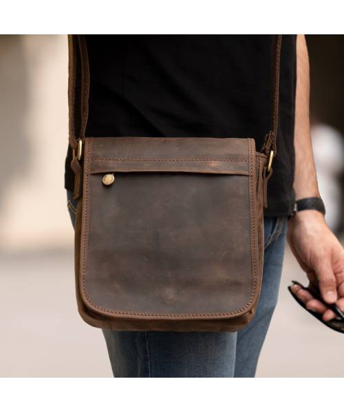 shoulder leather bag for men