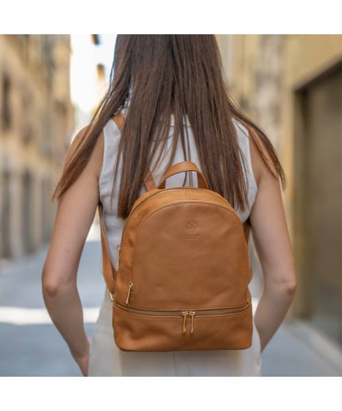 womens soft Leather Backpack