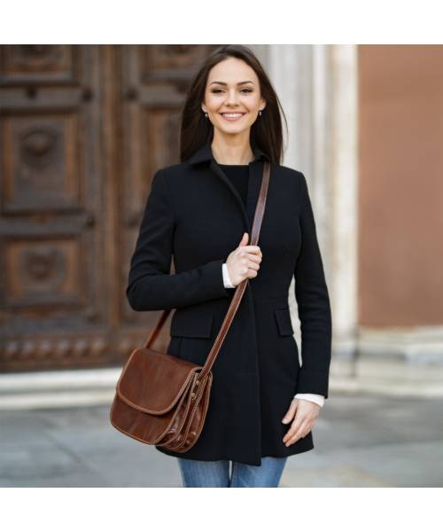 Sac en bandoulière en cuir femme