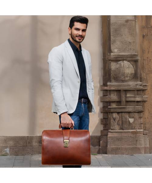 mens leather briefcase