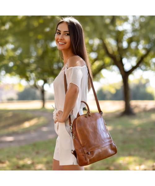 Leather Convertible Backpack