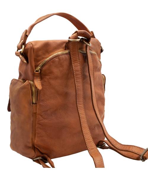 leather travel backpack women's