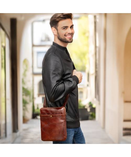 satchel leather men