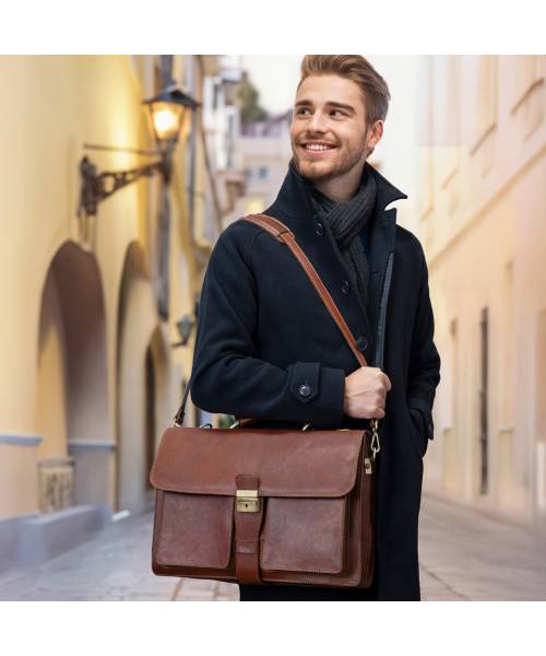 leather briefcase for men