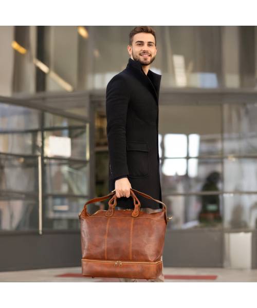 leather duffle bag