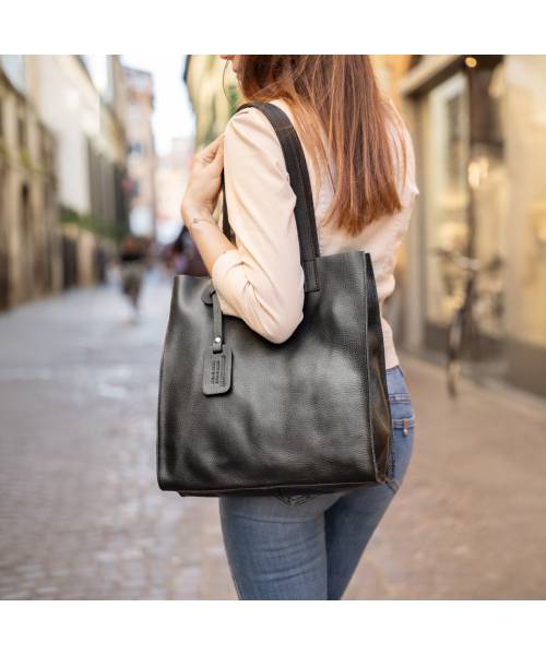 borsa pelle shopper