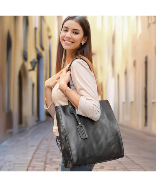 borsa shopper in pelle