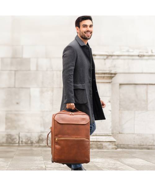 Leather Suitcase With Wheels