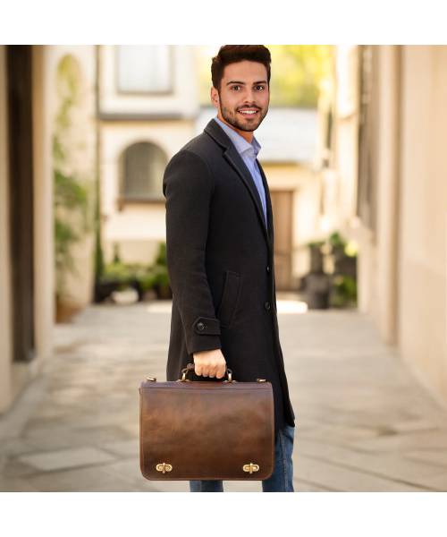 mens leather briefcase