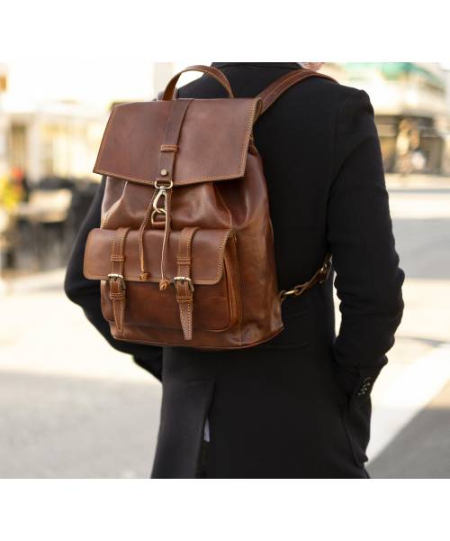 sac dos cuir homme