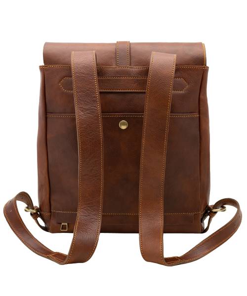 leather roll top backpack