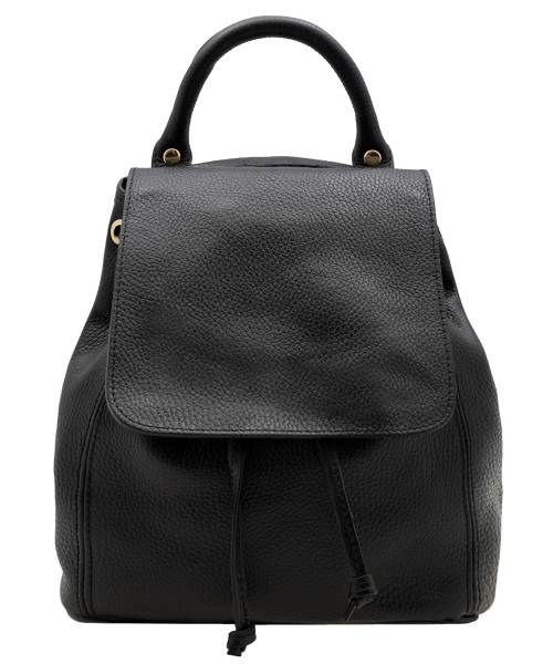 black leather backpack womens