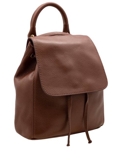 brown leather backpack womens